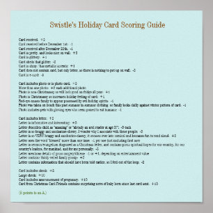 Swistbare Kaart Scoring Guide Poster 11x11