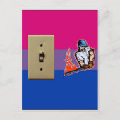 "Switch Hitter" Bisexual Pride Briefkaart (Voorkant)