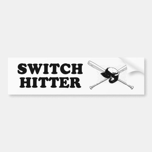 SWITCH HITTER -.png Bumpersticker (Voorkant)