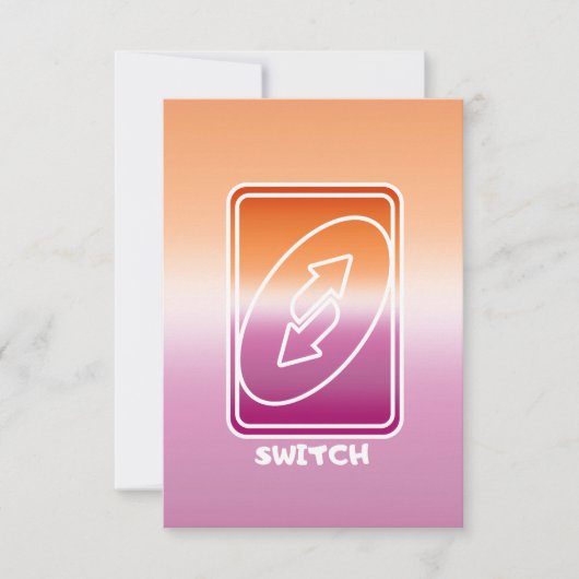 Switch Lesbische vlag stijl Dank je wel kaart (Voorkant)