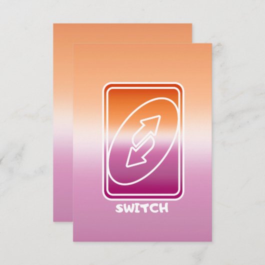 Switch Lesbische vlag stijl Dank je wel kaart (Voorkant / Achterkant)