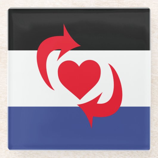 Switch Pride Glazen Onderzetter (Voorkant)