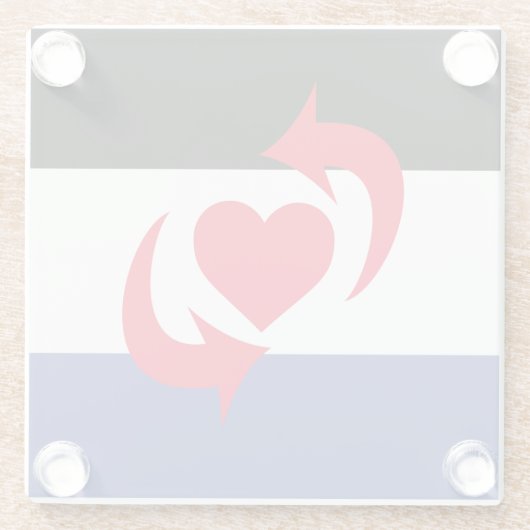 Switch Pride Glazen Onderzetter (Achterkant)