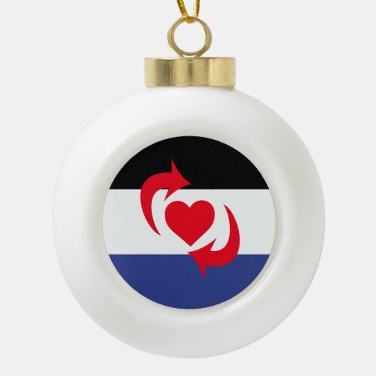 Switch Pride Vlag Keramische Bal Ornament (Voorkant)