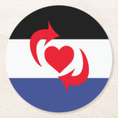 Switch Pride Vlag Ronde Kartonnen Onderzetter (Voorkant)