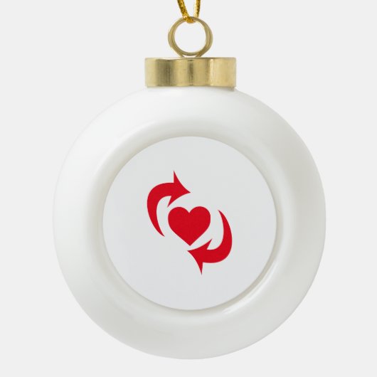 Switch trots keramische bal ornament (Voorkant)