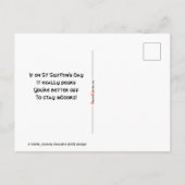 Swithin met paraplu briefkaart (Achterkant)