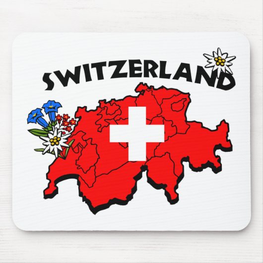 Switz Map Mousepad Muismat (Voorkant)