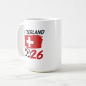 Switzerland 2026 Soccer Fan Gear Supporters Koffiemok (Voorkant links)