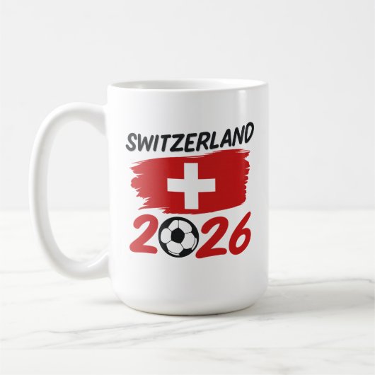 Switzerland 2026 Soccer Fan Gear Supporters Koffiemok (Links)