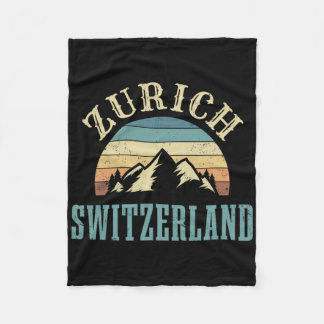 Switzerland Alps Skiing Swiss Mountains Lover Gift Fleece Deken