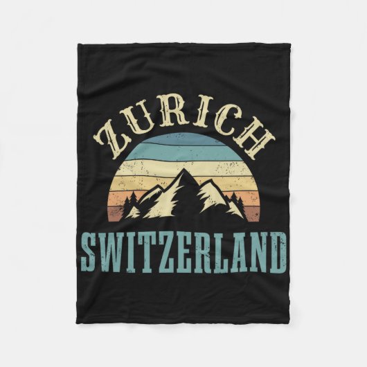 Switzerland Alps Skiing Swiss Mountains Lover Gift Fleece Deken (Voorkant)