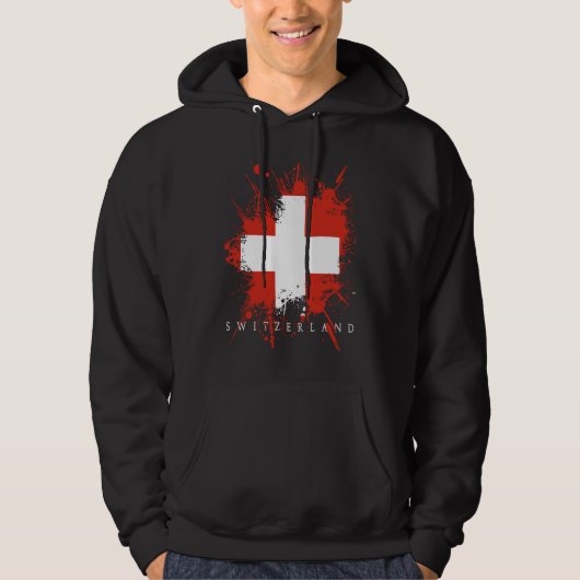 Switzerland Flag Bern Genf State Nationality Hoodie (Voorkant)
