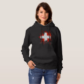 Switzerland Flag Bern Genf State Nationality Hoodie (Voorkant volledig)