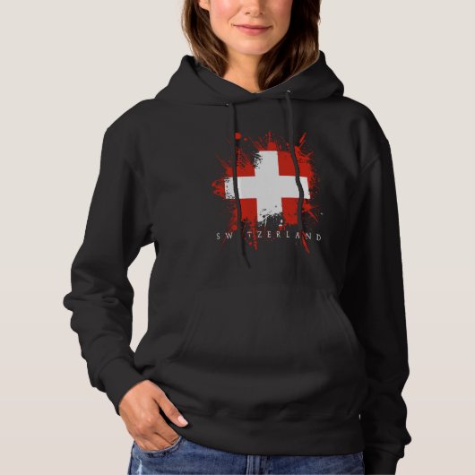 Switzerland Flag Bern Genf State Nationality Hoodie (Voorkant)
