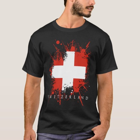 Switzerland Flag Bern Genf State Nationality T-shirt (Voorkant)