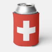 Switzerland Flag Blikjeskoeler (Blikje Achterkant)
