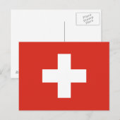 Switzerland Flag Briefkaart (Voorkant / Achterkant)