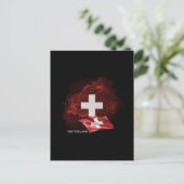 Switzerland flag briefkaart (Staand voorkant)