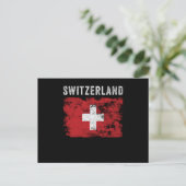 Switzerland Flag Distressed - Swiss Flag Briefkaart (Staand voorkant)