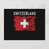 Switzerland Flag Distressed - Swiss Flag Briefkaart (Voorkant)