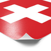 Switzerland Flag Emblem Foto Afdruk (Hoek)