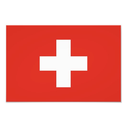 Switzerland Flag Foto Afdruk (Voorkant)