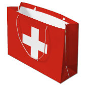 Switzerland Flag Groot Cadeauzakje (Achterkant Gekanteld)