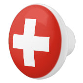 Switzerland Flag Keramische Knop (Rechts)