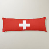 Switzerland Flag Lichaamskussen (Achterkant)