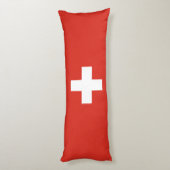 Switzerland Flag Lichaamskussen (Achterkant (Verticaal))