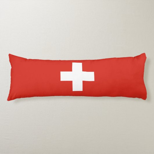 Switzerland Flag Lichaamskussen (Voorkant)