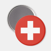 Switzerland Flag Magneet (Voorkant / Achterkant)