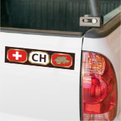 Switzerland Flag Map Code Bumper Sticker (Op Truck)