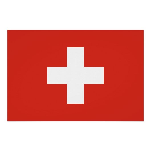 Switzerland Flag Perfect Poster (Voorkant)