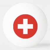 Switzerland Flag Pingpongbal (Achterkant)