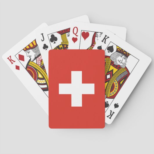 Switzerland Flag Pokerkaarten (Achterkant)