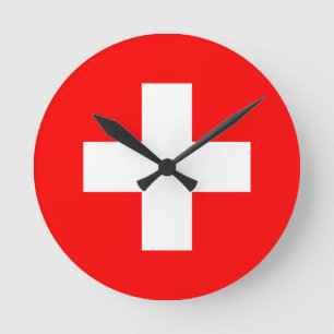 Switzerland Flag Ronde Klok