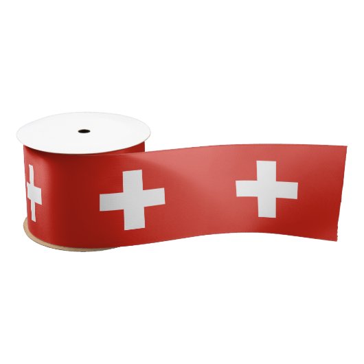 Switzerland Flag Satijnen Lint (Spoel)