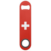 Switzerland Flag Speed Flessenopener (Achterkant)