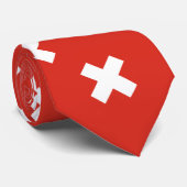 Switzerland Flag Stropdas (Opgerold)