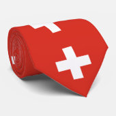 Switzerland Flag Stropdas (Opgerold)