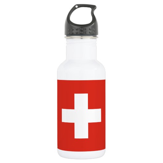 Switzerland Flag Waterfles (Voorkant)