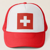 Switzerland flag - white cross trucker pet (Voorkant)
