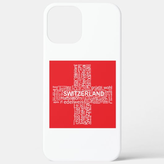 Switzerland Flag Word Cloud Case-Mate iPhone Case (Achterkant)