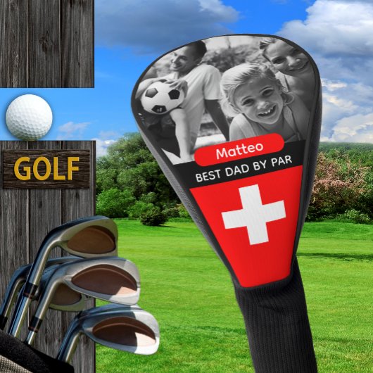 Switzerland Golf, Best Dad, Swiss Flag, Photo Golfheadcover
