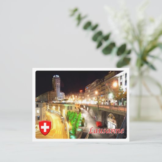 Switzerland - Lausanne - Briefkaart (Staand voorkant)
