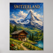 Switzerland: Majestic Matterhorn Mountain Art Souv