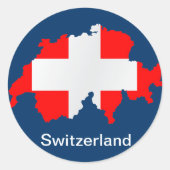 switzerland map and flag - sticker (Voorkant)