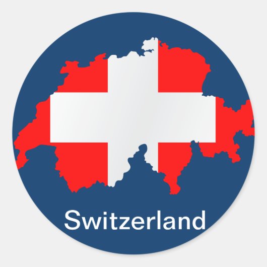 switzerland map and flag - sticker (Voorkant)